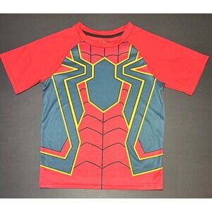 Disney Avengers Iron Spider Costume T-Shirt Kids 8 Spiderman Halloween MARVEL
